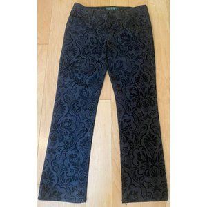 Lauren Jean Company by Ralph Lauren black jeans with velvet prints!